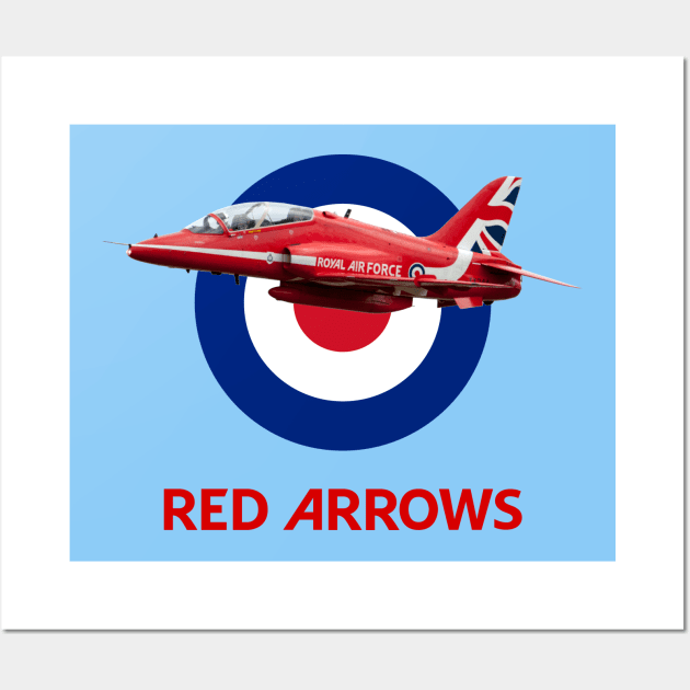 RAF Red Arrows and Roundel Wall Art by SteveHClark